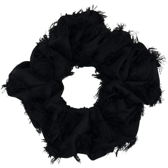 Kitsch Satin Brunch Scrunchie Softer than Silk Scrunchies for Hair(Frayed Black) - Picture 9 of 12